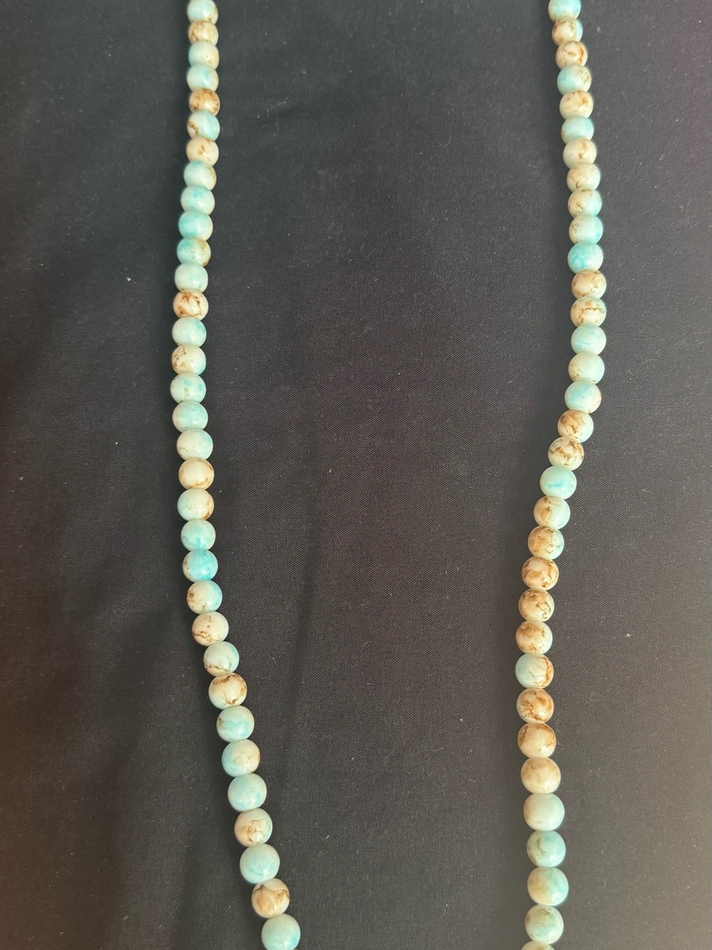 Turquoise & Beige Beaded Necklace - Women Jewelry